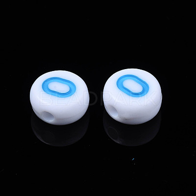 White Opaque Acrylic Beads MACR-T038-18-0-1