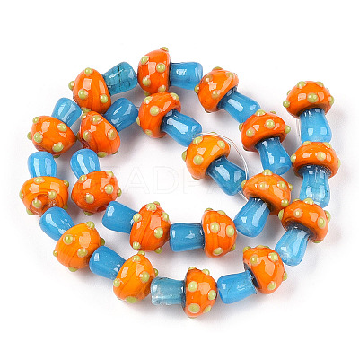 Handmade Lampwork Beads Strands LAMP-N024-09G-1