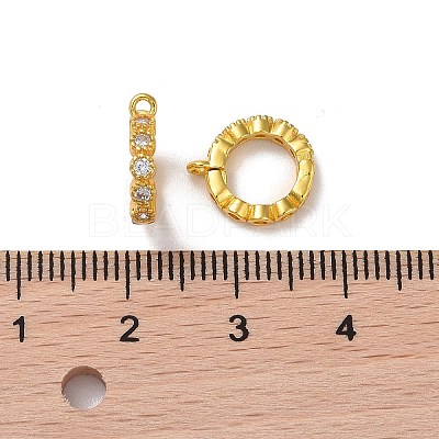 925 Sterling Silver Micro Pave Cubic Zirconia Twister Clasps STER-K176-16G-1