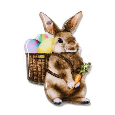 Easter Opaque Acrylic Sided Pendants MACR-D027-06D-1