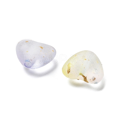 Frosted Transparent Acrylic Beads X-OACR-F013-01-1
