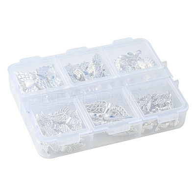 80Pcs 6 Style Alloy Beads Sets FIND-FS0001-94-1