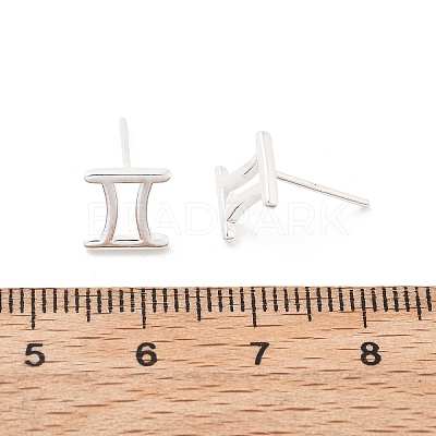 925 Sterling Silver Stud Earrings EJEW-K303-01S-03-1