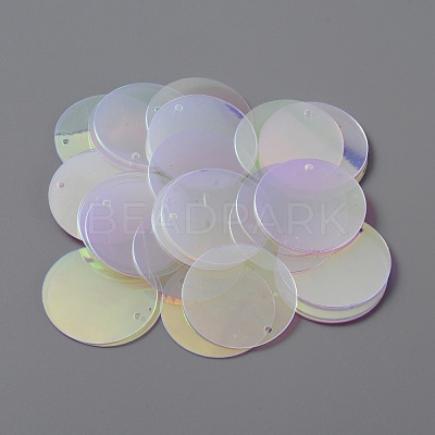 Iridescent PVC Paillette/Sequins Pendants PVC-WH0006-01D-1