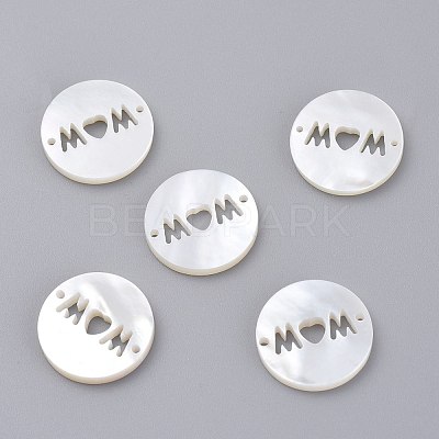 Natural White Shell Links Connectors SSHEL-L018-003-1