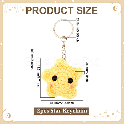 Polyester Keychains KEYC-WH0034-58-1