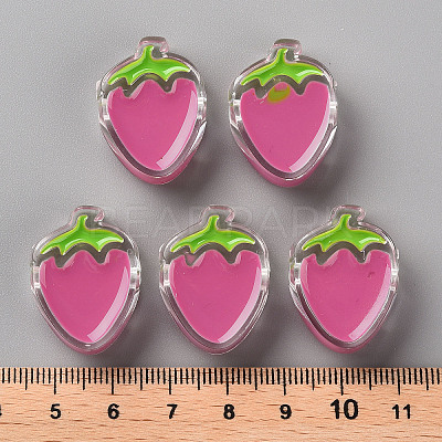 Transparent Enamel Acrylic Beads X1-TACR-S155-003I-1