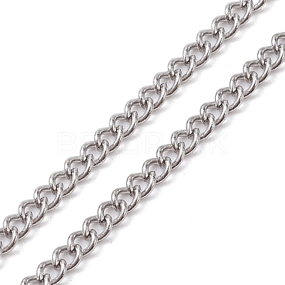Tarnish Resistant Adjustable 304 Stainless Steel Curb Chains Necklaces Making AJEW-JB01215-01-1