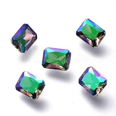 Cubic Zirconia Pointed Back Cabochons ZIRC-H108-05A-001GL-1