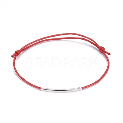 Adjustable Waxed Cotton Cord Bracelets BJEW-JB04206-1