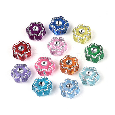 Plastic Flower Beads KY-T041-26B-M-1