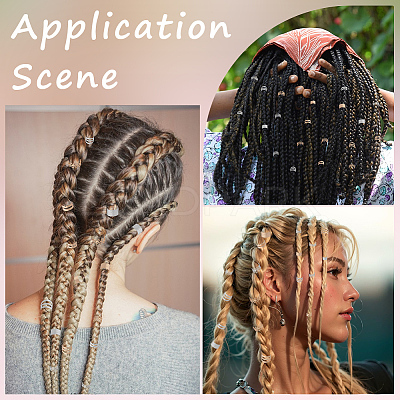 10Bags 2 Colors Iron Dreadlocks Braiding Findings FIND-CY0001-54-1