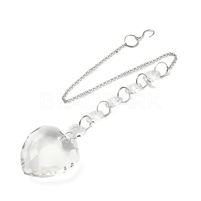Quartz Crystal Pendant Decorations HJEW-M007-05D-P-1
