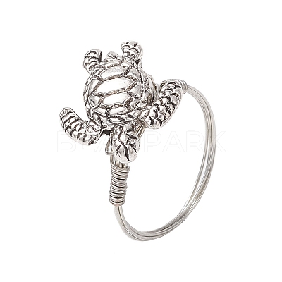 Tibetan Style Alloy Finger Rings RJEW-JR00889-1