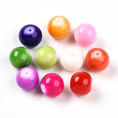 Baking Paint Glass Beads DGLA-Q020-10mm-M01-1