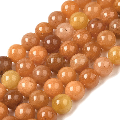Natural Red Aventurine Beads Strands G-H067-A02-10MM-1