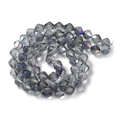 Electroplate Transparent Glass Beads Strands EGLA-I019-HR02-1