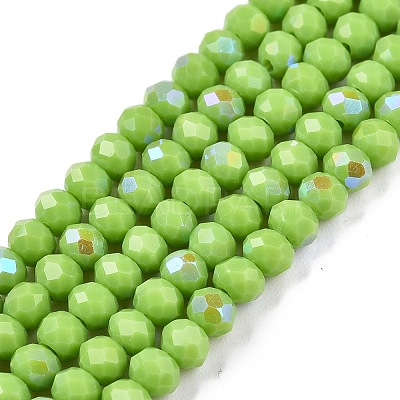 Electroplate Opaque Solid Color Glass Beads Strands LS-EGLA-A044-P3mm-L30-1