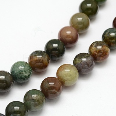 Natural Indian Agate Round Beads Strands X-G-F243-01-6mm-1