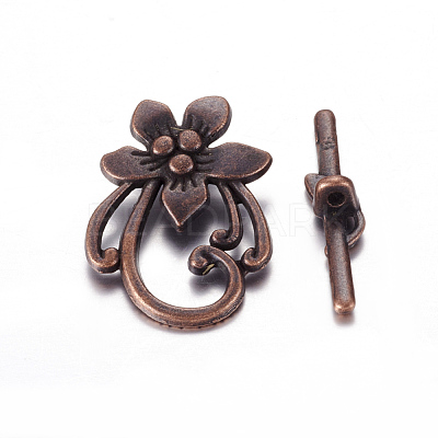 Tibetan Style Alloy Toggle Clasps X-RLF0677Y-1