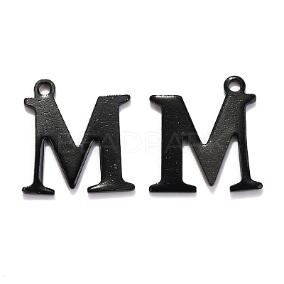 304 Stainless Steel Alphabet Charms STAS-H122-M-EB-1