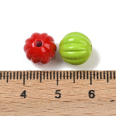 Baking Paint Opaque Acrylic Beads OACR-F014-02A-1