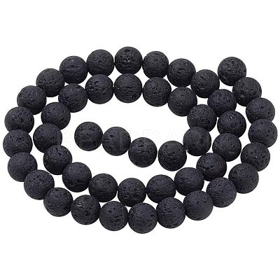 Natural Lava Rock Beads Strands G-OC0001-27-1