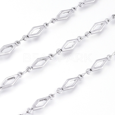 Tarnish Resistant 304 Stainless Steel Link Chains CHS-G014-07P-1