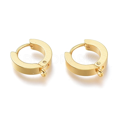 Ion Plating(IP) 304 Stainless Steel Huggie Hoop Earrings Findings STAS-I167-01A-G-1