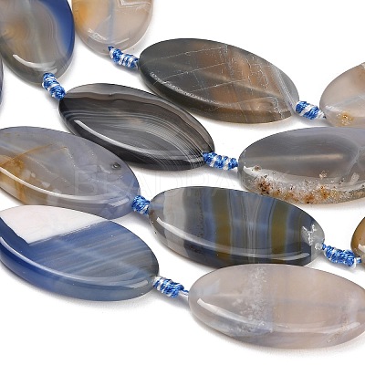Natural Banded Agate Beads Strands GG-CBAB074-01-1