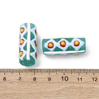Handmade Lampwork Enamel Beads LAMP-B051-01B-1
