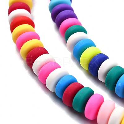 Handmade Polymer Clay Beads Strands X-CLAY-N008-008A-1