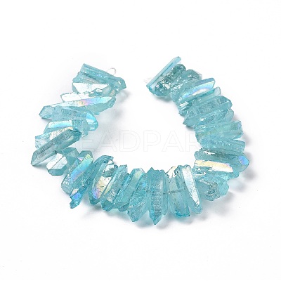 Natural Quartz Crystal Points Beads Strands G-K181-B11-1