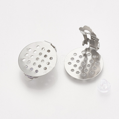 304 Stainless Steel Clip-on Earring Findings STAS-S104-01C-1