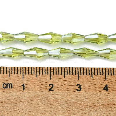 Transparent Electroplate Glass Beads Strands GLAA-K064-05A-PL04-1