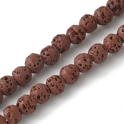 Synthetic Lava Rock Dyed Beads Strands G-H311-08D-06-1