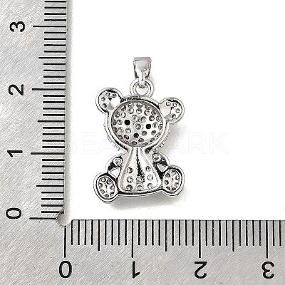 Brass Micro Pave Cubic Zirconia Pendants KK-Z102-19P-1