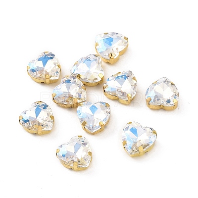 Heart Sew on Rhinestone DIY-E062-04G-02-1