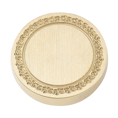 Flower Frame Brass Stamp Heads AJEW-M037-09G-06-1