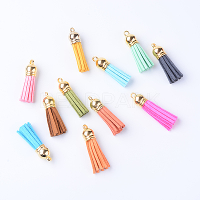 Faux Suede Tassel Pendant Decorations X-FIND-T002-B-1
