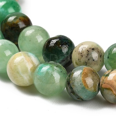 Natural Green Line Jasper Beads Strands G-B128-A03-02-1