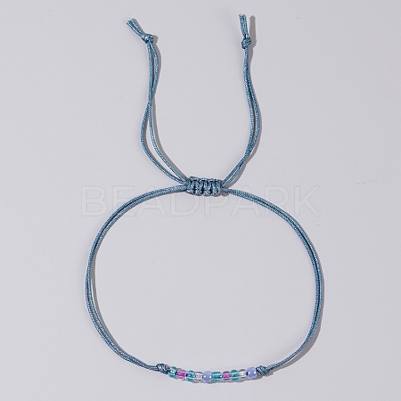 Adjustable Glass Seed Beaded Friendship Braided Bracelets for Daily Wear and Gifts BE2039-12-1