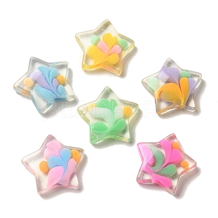 Transparent Resin Decoden Cabochons X-RESI-D008-05C-1