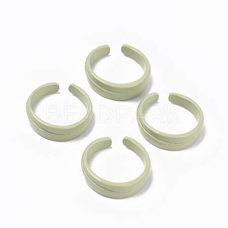 Spray Painted Alloy Cuff Rings RJEW-T011-28A-RS-1