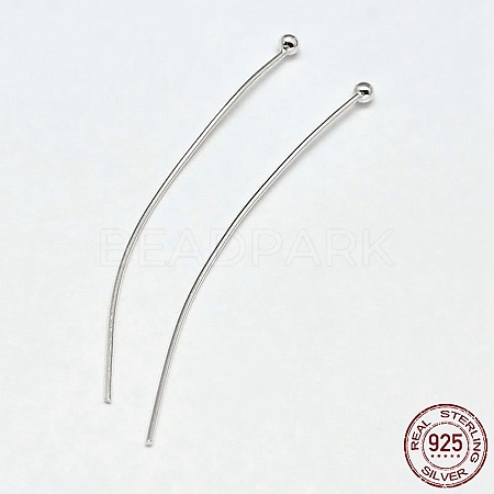 925 Sterling Silver Ball Head Pins STER-F018-03M-03-1