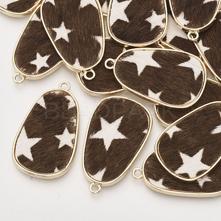 Eco-Friendly Cowhide Leather Pendants FIND-N049-03G-1