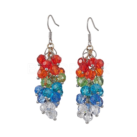 Glass Dangle Earrings EJEW-JE05756-1