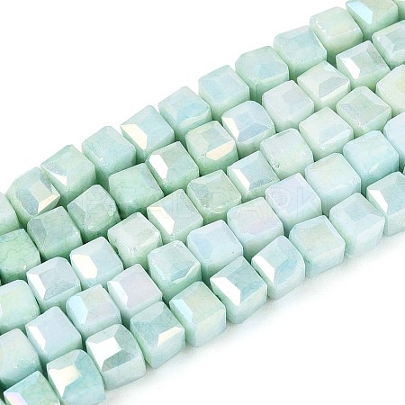 Anti-Tarnish Electroplate Glass Beads Strands LS-GLAA-T025-4mm-10B-1