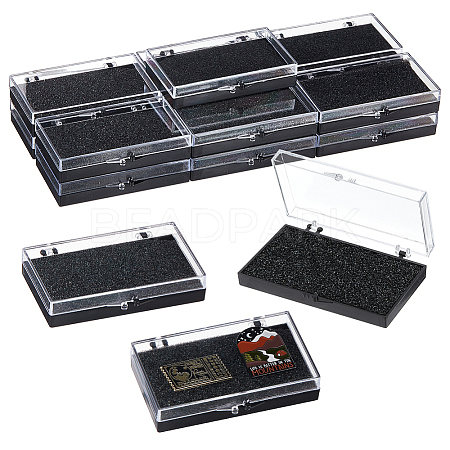 Plastic Badge Storage Box CON-WH0086-121A-1