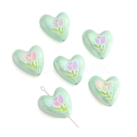 2Pcs UV Platings Acrylic Beads PW-WGE885A-03-1